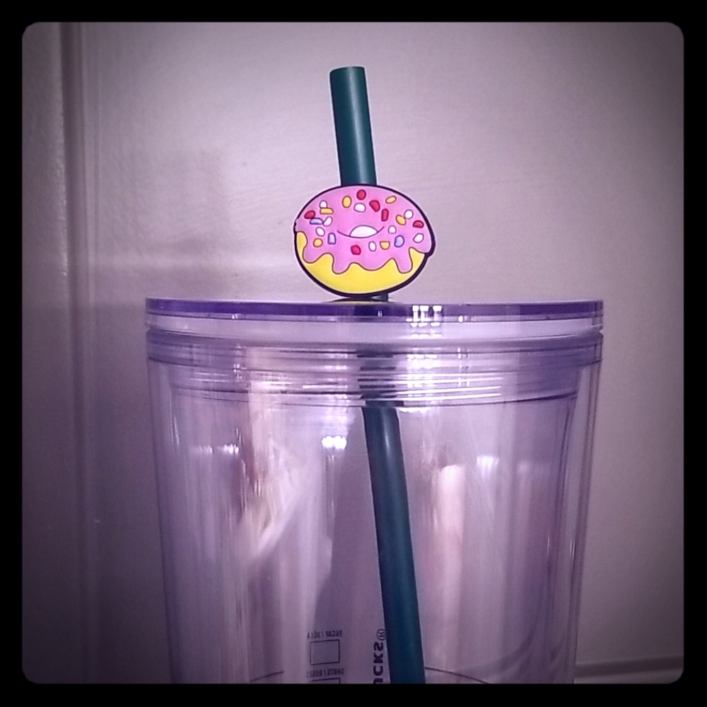 🎉HP🎉 Pink Donut Straw Topper
